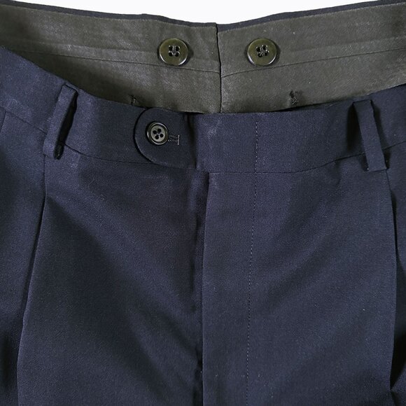 2PC SUIT Hickey Freeman Navy Blue Men's Wool Classic Blazer Jacket Pants 42R - Picture 9 of 12